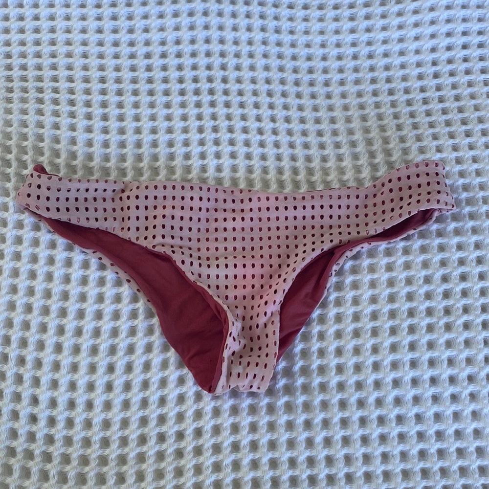 Acacia Swimwear Pink and Red Bikini Bottom